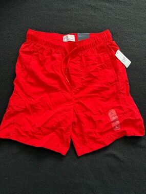 GAP Men's Bright Red Athletic Drawstring Shorts